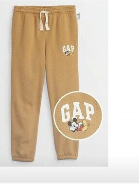 New Gap X Disney Kids Logo Jogger Sweatpants Color Mickey Mouse Acorn Size XL 12